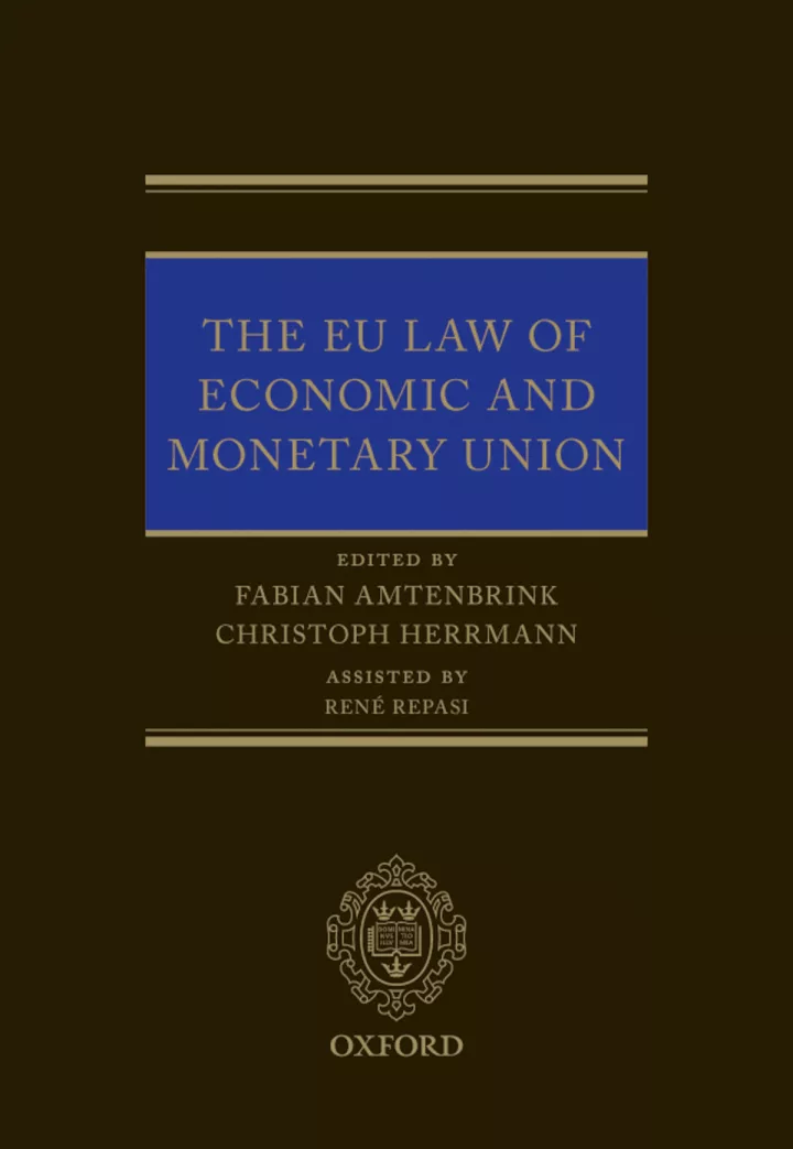 EU Law of Economic and Monetary Union – PDF